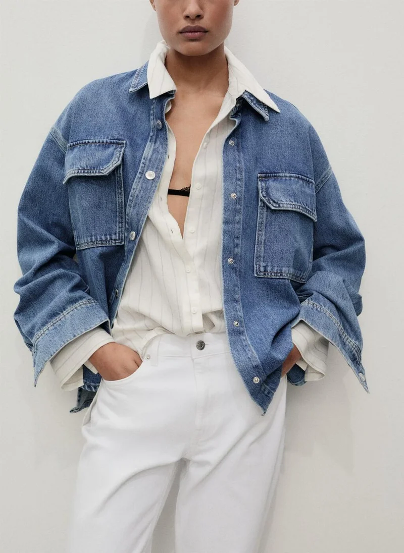 MANGO Mid-Rise Straight Jeans
