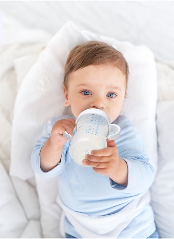 tangs - High Borosilicate Glass Baby Bottle for 6+ Months - Natural Feel, Anti-Colic, Breastfeeding-like Nipple, Clear Scale, BPA-Free, Leak-Proof, 360° Tilt-Proof, Easy to Clean, Durable & Safe for Babies - Image 1