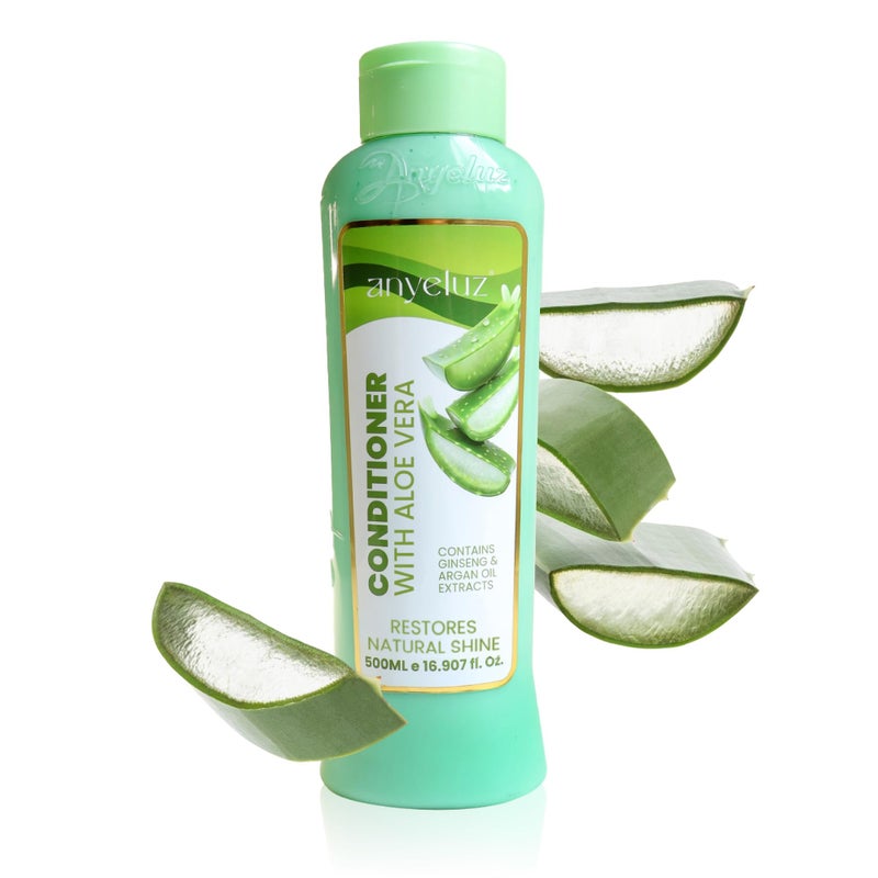 ANYELUZ Aloe Vera Argan Oil Conditioner, Moisture-Rich and Lightweight Nourishing Formula, Detangler for All Hair Types, Daily Use - Image 1