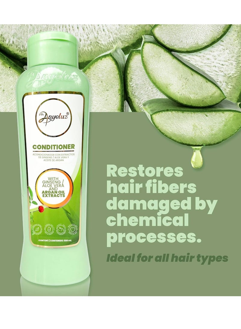 ANYELUZ Anyeluz Aloe Vera Conditioner, Enhances Hair Condition Leaving it Silky, Revitalized, and Easy to Comb, Recommended for All Hair Types  - Image 3