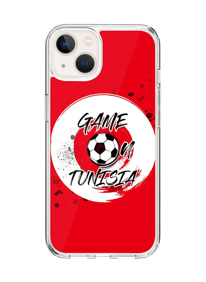 Classic Clear for Apple iPhone 14 Case Hybrid Soft Cover Flexible Edges Anti Drop TPU PC Gel Thin Transparent Cover [ Designed for Apple iPhone 14 ] - Game on Tunisia Full Print