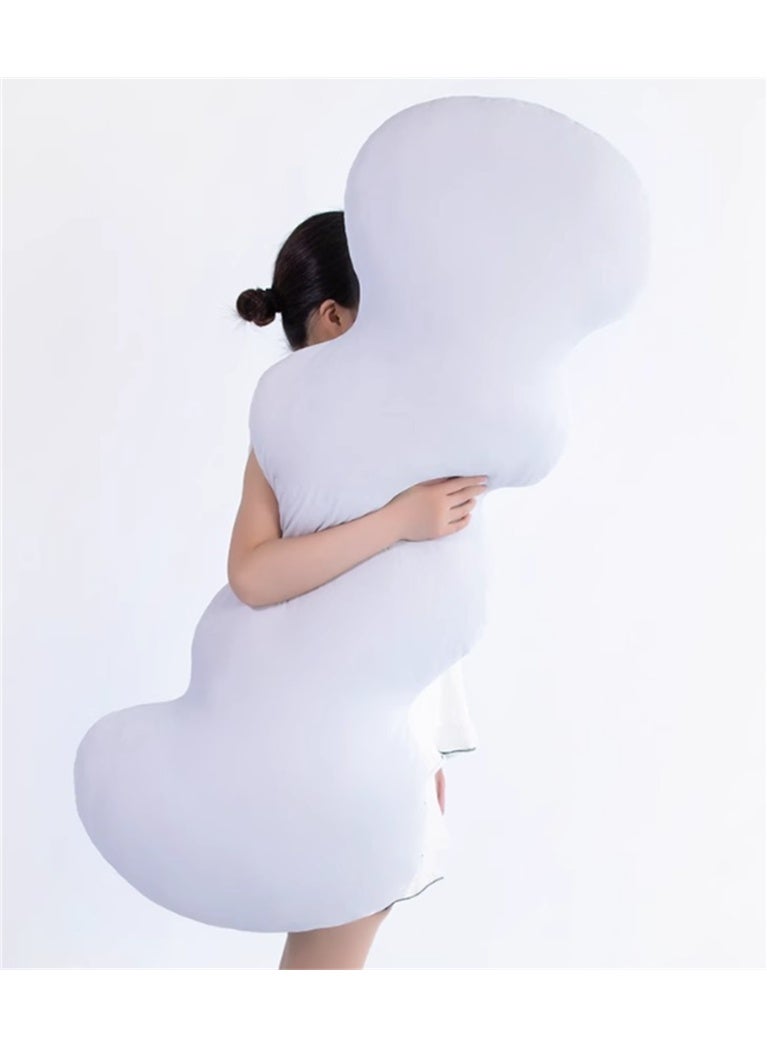 Large Body Pillow, Breathable Long Cloud Shape Pillow for Side Sleeper, Cooling Memory Foam Body Pillow Big Large Firm Full Body Pillow for Adults, 130*50cm (Grey) - Image 1