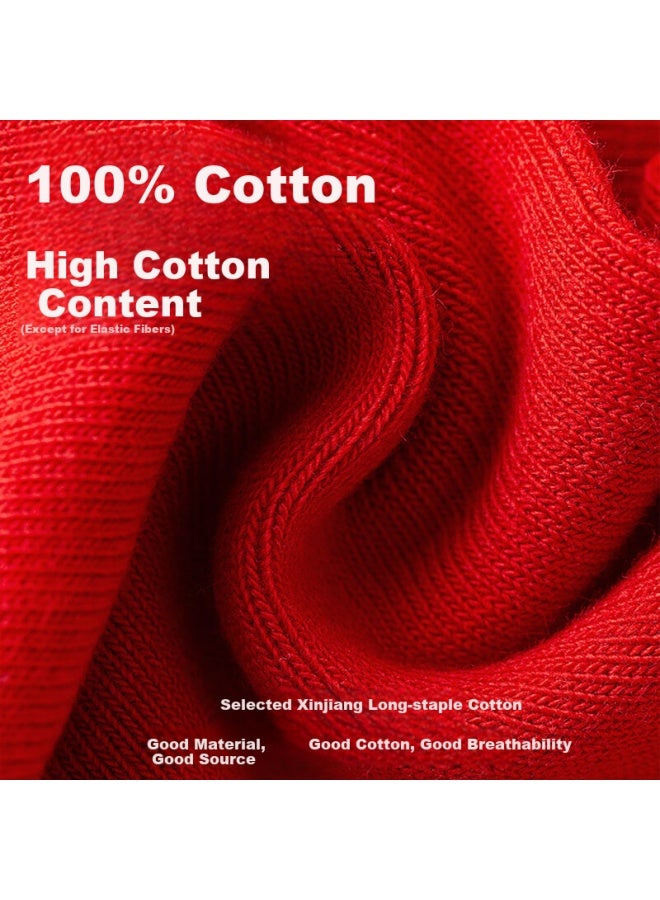 Montagut Mengtejiao Zodiac Year Bright Red Socks For Men And Women, 100% Pure Cotton, Snake Year Couple Wedding Festive Mid-calf Socks For Chinese New Year And Valentine's Day - Image 4