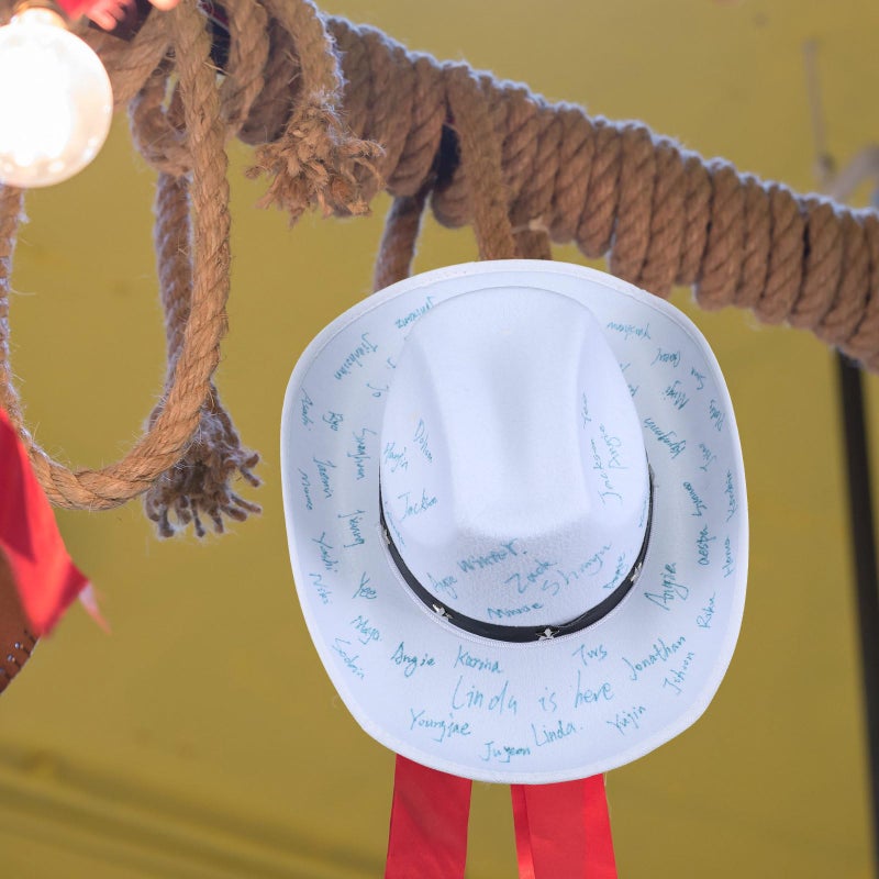 Chicingyou 6 Pcs Cowboy Hat Baby Shower Guest Book Alternatives with Pen Western Cowboy Baby Shower Guestbook Decorations for Wedding Bridal Showers Birthday Western Party Decorations - Image 5
