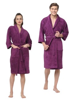 2 Pieces Purple Colour Hotel Comfort And Spa Quality  Bathrobe Medium Size - pzsku/Z818F4914582EF2EB481AZ/45/_/1718825525/8b1d6eba-e393-4f2c-84b5-7c7c694b04bb