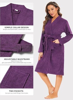 2 Pieces Purple Colour Hotel Comfort And Spa Quality  Bathrobe Medium Size - pzsku/Z818F4914582EF2EB481AZ/45/_/1718825527/ef8c8728-5a18-4fc9-944e-765a68f84007