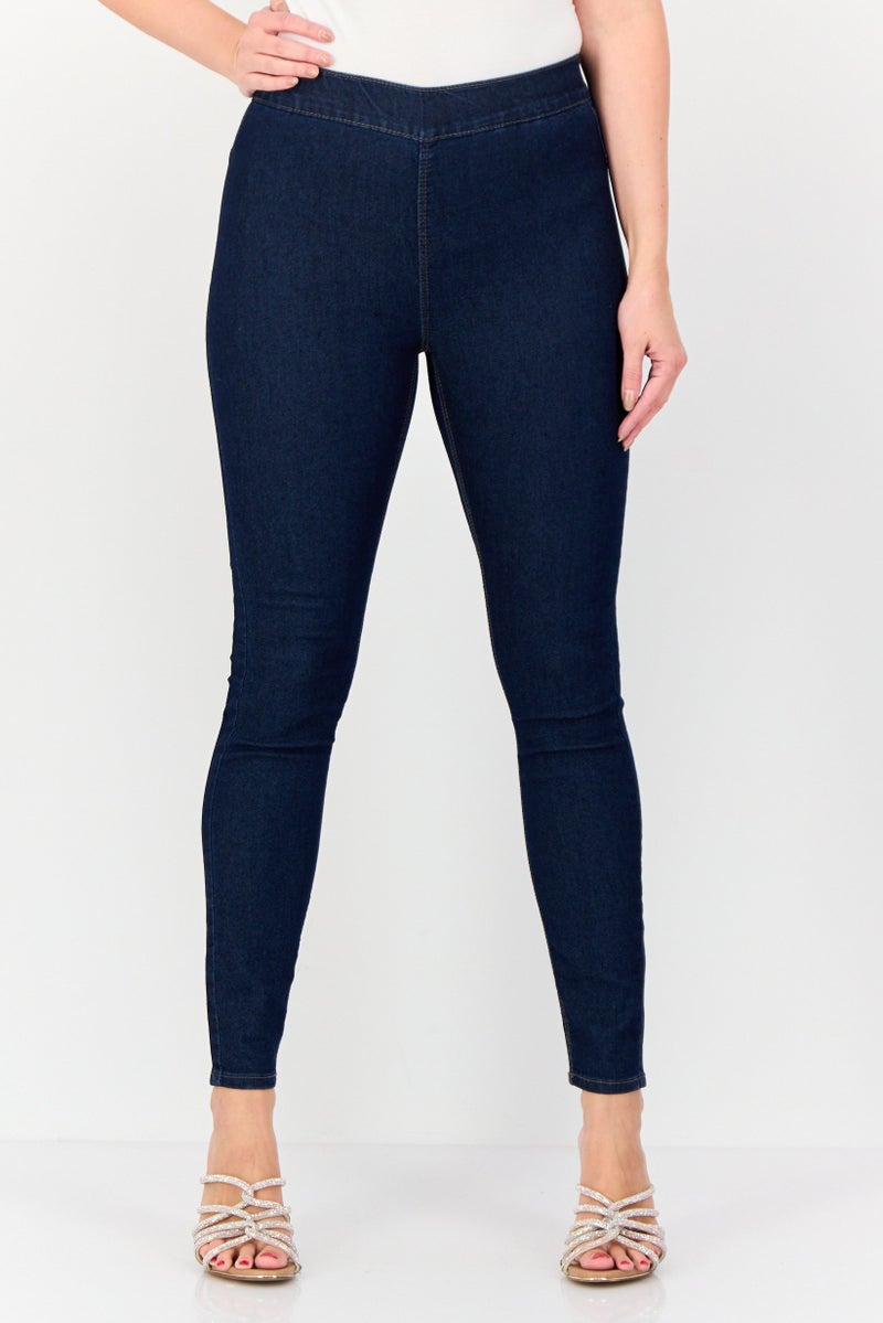VERO MODA I Scenery By Vero Moda Women Regular Fit Solid Stretchable Jeans, Navy  - Image 1