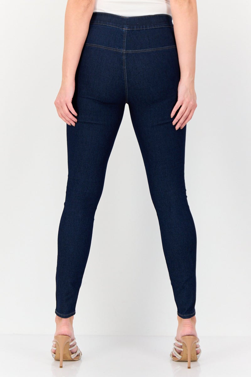 VERO MODA I Scenery By Vero Moda Women Regular Fit Solid Stretchable Jeans, Navy  - Image 3