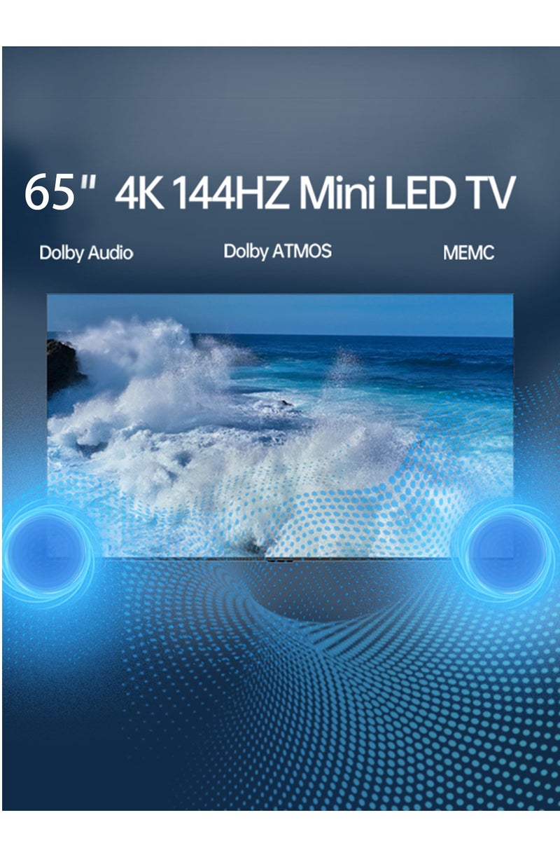 ROWA 65R85 Television 65 Inch Smart TV 4K Mini LED Colorful Quantum Crystal HDR 10+ Gaming Google TV, 144Hz Native Refresh Rate, MEMC,Dolby Atmos, Game Master (2025 Model) - Image 3