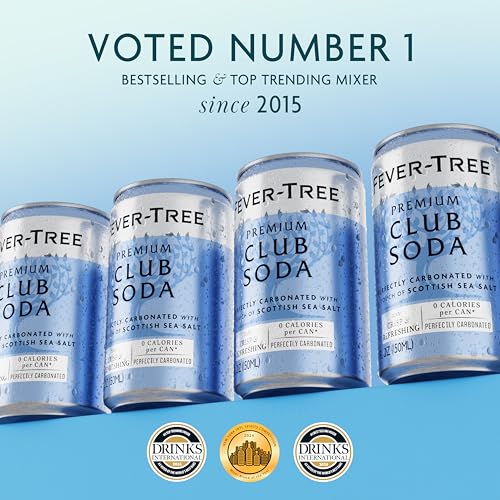FEVER TREE Fever-Tree Club Soda - Premium Quality Mixer - Refreshing Beverage for Cocktails & Mocktails. Naturally Sourced Ingredients, No Artificial Sweeteners or Colors - 5.1 Fl Oz - Pack of 24 - Image 2