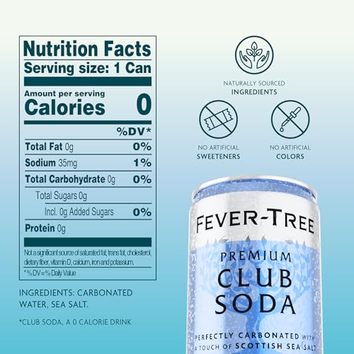 FEVER TREE Fever-Tree Club Soda - Premium Quality Mixer - Refreshing Beverage for Cocktails & Mocktails. Naturally Sourced Ingredients, No Artificial Sweeteners or Colors - 5.1 Fl Oz - Pack of 24 - Image 5