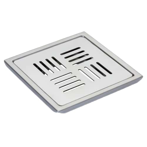ZAP Stainless Steel Anti Foul Floor Water Drain Grating Bathroom Floor Drainer/Jali (GT-202, 4X4 Inch) - Image 1