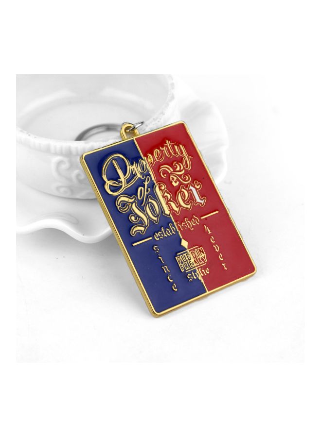 NIBEMINENT Suicide Squad Joker Key Chain Gold/Red/Blue - Image 2