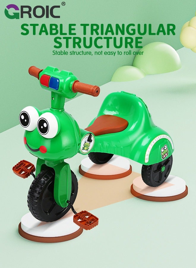 GROIC Kids Tricycles,Foldable Kids Trike with Music Lighting,Foldable Children's Pedal tricycle,Anti-rollover Bicycle for Kids - Image 5