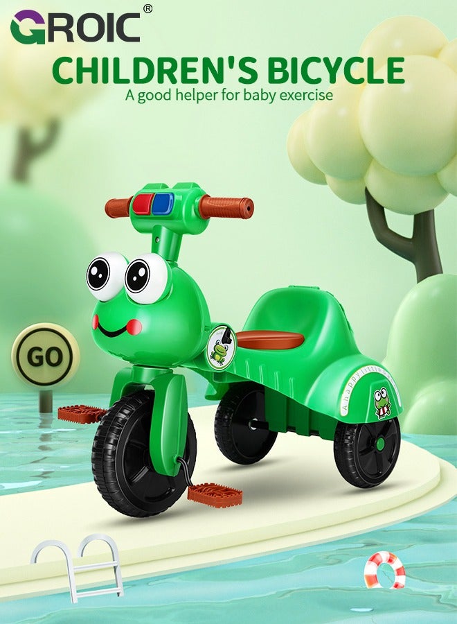 GROIC Kids Tricycles,Foldable Kids Trike with Music Lighting,Foldable Children's Pedal tricycle,Anti-rollover Bicycle for Kids - Image 2