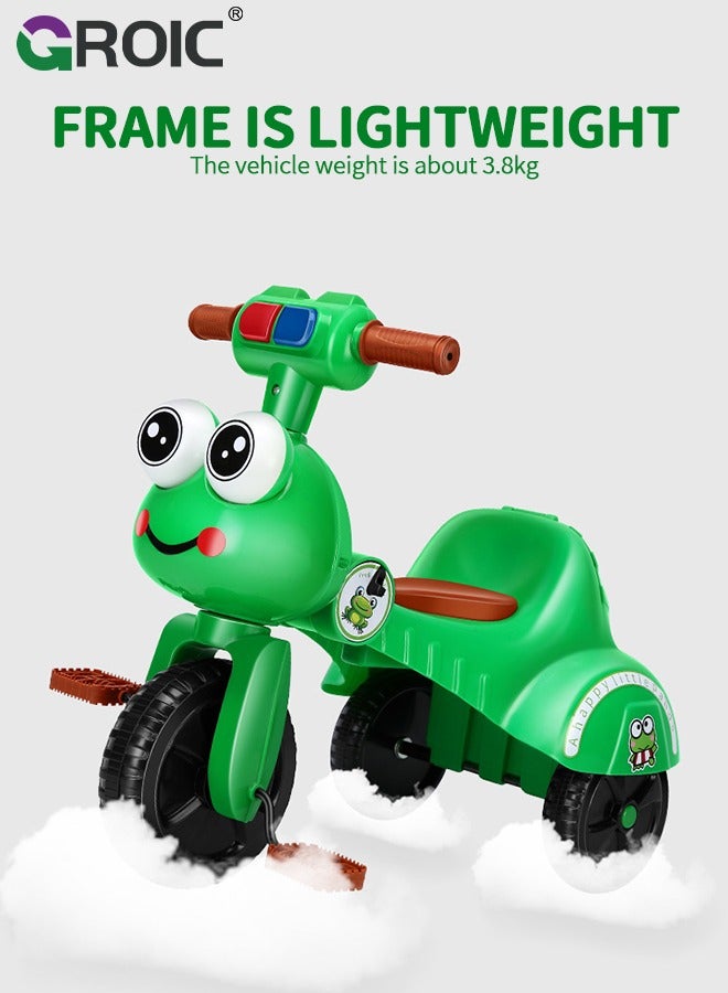 GROIC Kids Tricycles,Foldable Kids Trike with Music Lighting,Foldable Children's Pedal tricycle,Anti-rollover Bicycle for Kids - Image 4