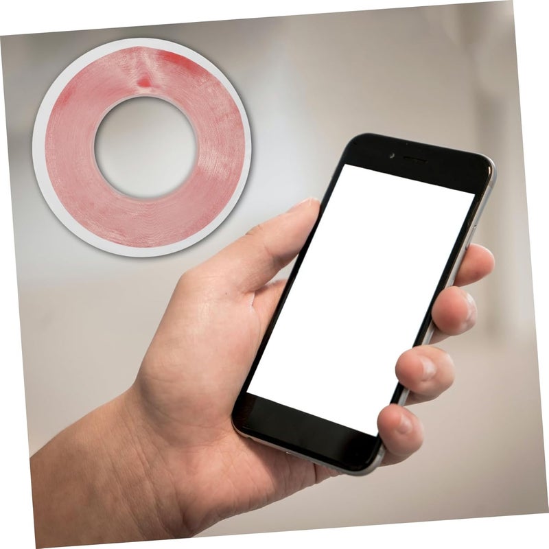 شريط لاصق مزدوج الجوانب مقاوم للحرارة 5000X0 1 سم 2 لفة قماش أحمر قوي التركيب - Image 3