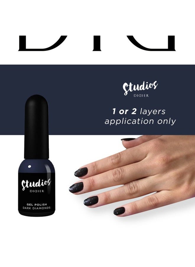Didier Lab - Studios Gel Polish Dark Diamonds - Professional Manicure Pedicure Products - Rich Pigment for Complete Nail Coverage -Flawless Shine -Suitable for Beginners - For UV Lamp - Gift for Women - Image 3