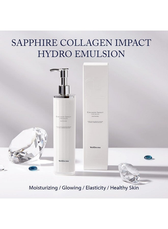 Wellderma Sapphire Collagen Impact Hydro Emulsion 3.38 Fl.Oz Collagen Hydrating And Firming Face Lotion For Elasticity Gloss Skin Tightening Collagen Emulsion For Softer And Resilient Skin - Image 2