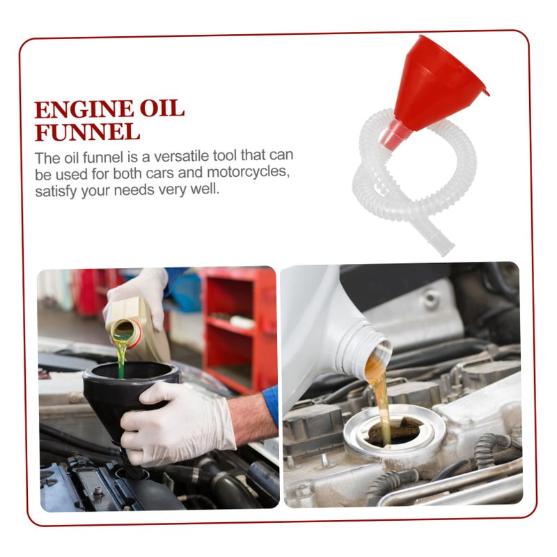 Flexible Oil Funnel with Hose for Quick Refueling of Motorcycle and Car Fluids - Image 4