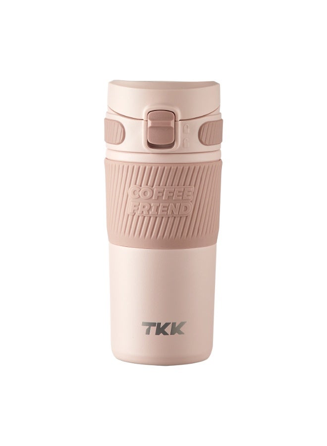 TKK 450ml Stainless Steel Coffee thermos 316 with Anti Scalding Silicone Head Case Keep Temperature for 6 to 12 Hours | Pink - Image 4