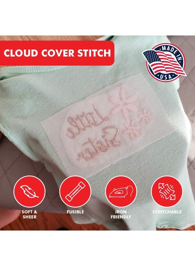 Superpunch Cloud Cover Stitch White 12 X 10 Yard Roll. Over The Back Superstable Embroidery Stabilizer - Image 3