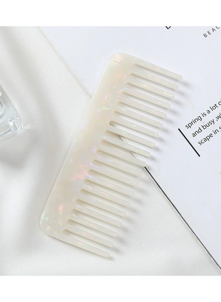 Ucanbe 2pcs Luxurious Marble Pattern Wide-Tooth Hair Comb - Anti-Static, Ideal for Long, Curly & Thick Hair, Durable Acetate Material - Image 2