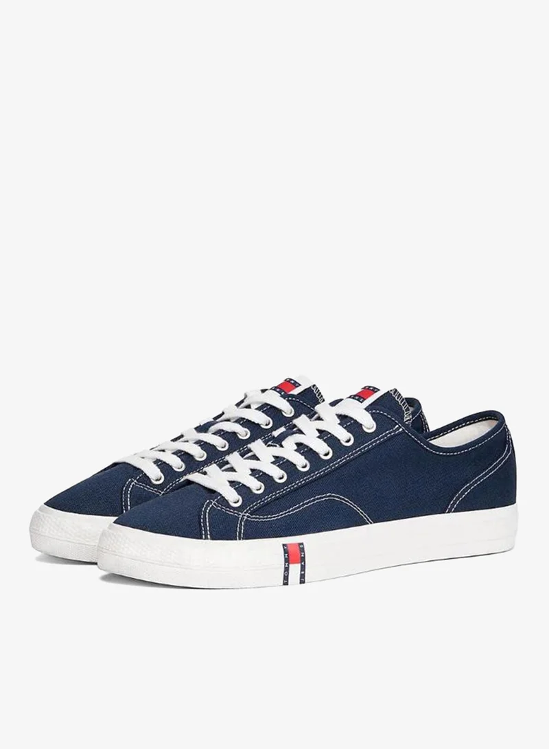 Tommy Jeans Dark Night Navy Archive Flag Stripe Canvas Sneakers for Men | Best Price UAE