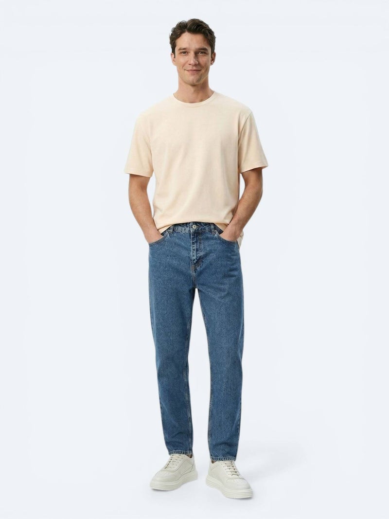 Kip Salmon Plain Cotton Blended T-Shirt - Image 4