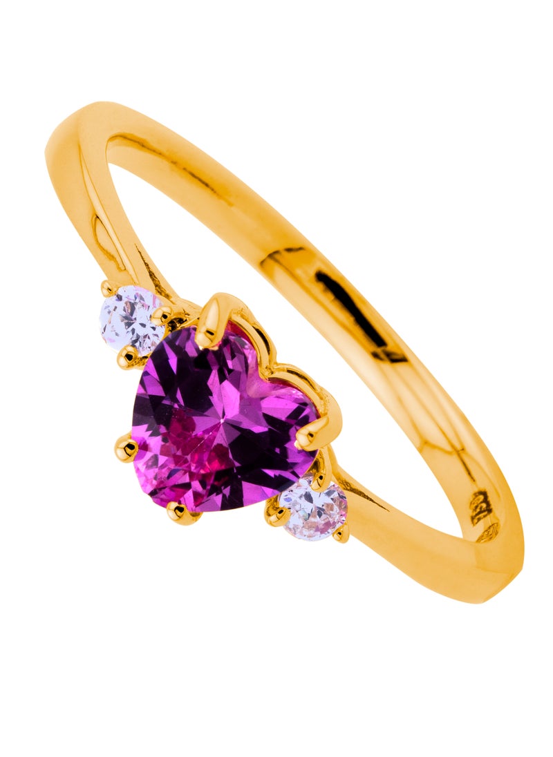 AAZ Jewellery L.L.C - Pink Heart 18K Gold Ring - Image 1