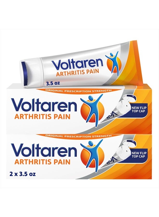 VOLTAREN Arthritis Gel for Powerful Topical Arthritis Pain Relief - New Easy Open Cap - 100g x 2 - Image 1