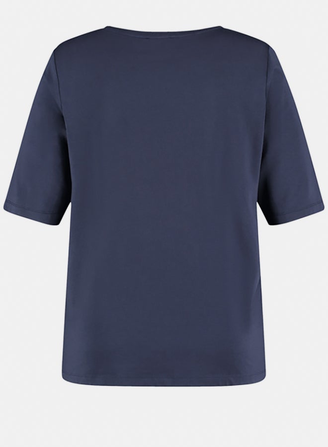 T-Shirt With Decorative Printed Lettering