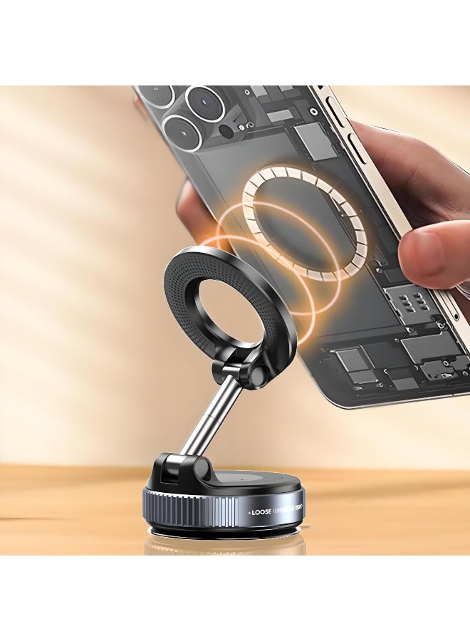 حامل هاتف مغناطيسي للسيارة، حامل هاتف للسيارة بالشفط، حامل هاتف لسيارتك، حامل هاتف مغناطيسي للسيارة متوافق مع جميع الهواتف الذكية - Image 4