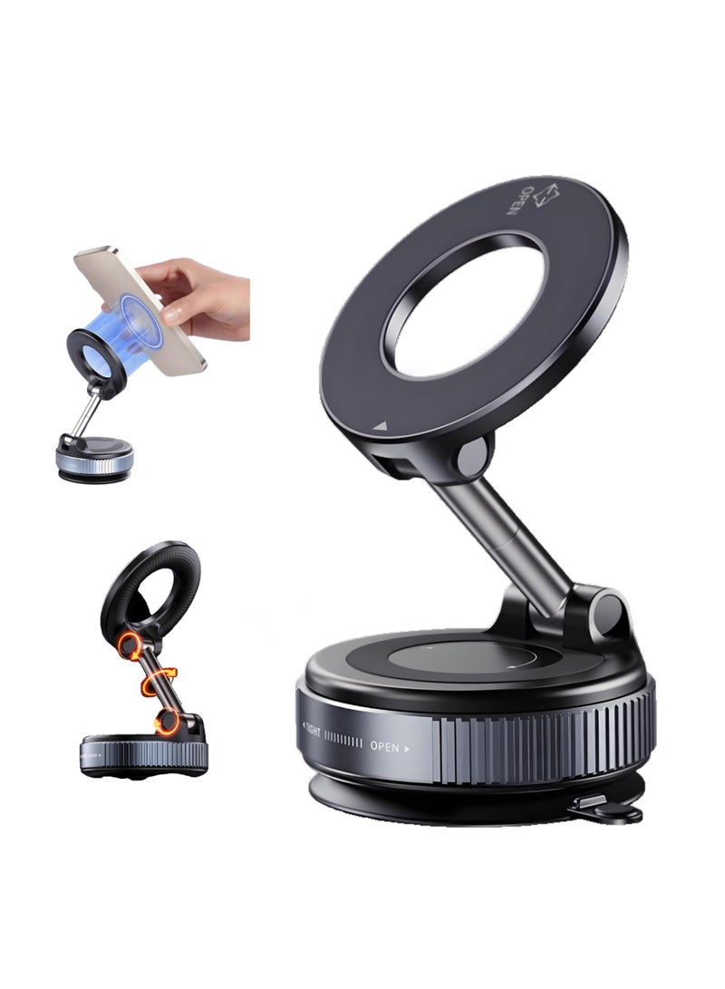 حامل هاتف مغناطيسي للسيارة، حامل هاتف للسيارة بالشفط، حامل هاتف لسيارتك، حامل هاتف مغناطيسي للسيارة متوافق مع جميع الهواتف الذكية - Image 1