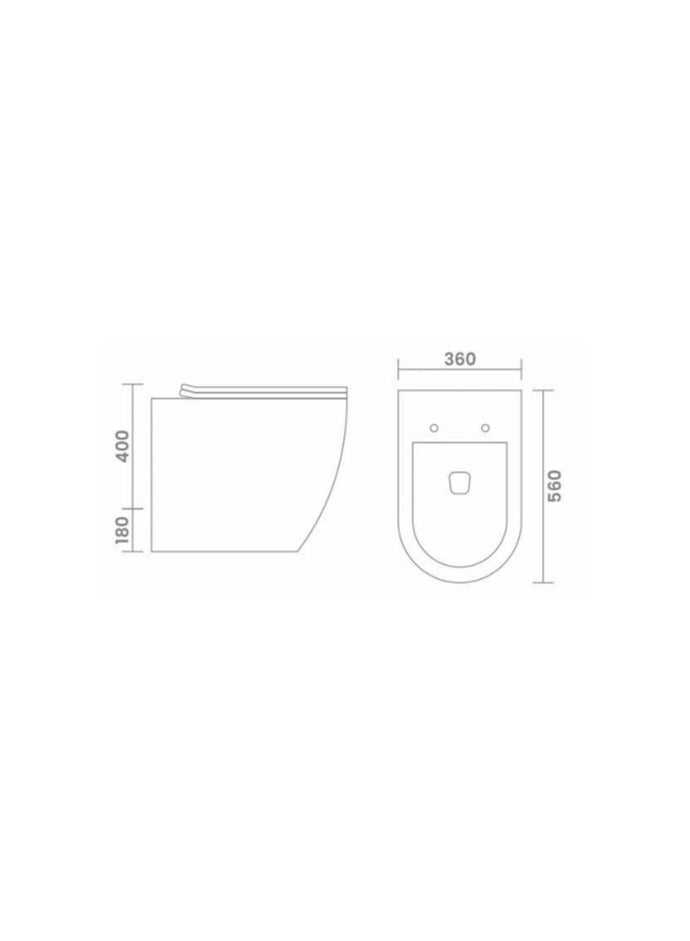 SONET M3060-White Floor mounted Toilet P-trap - Image 2