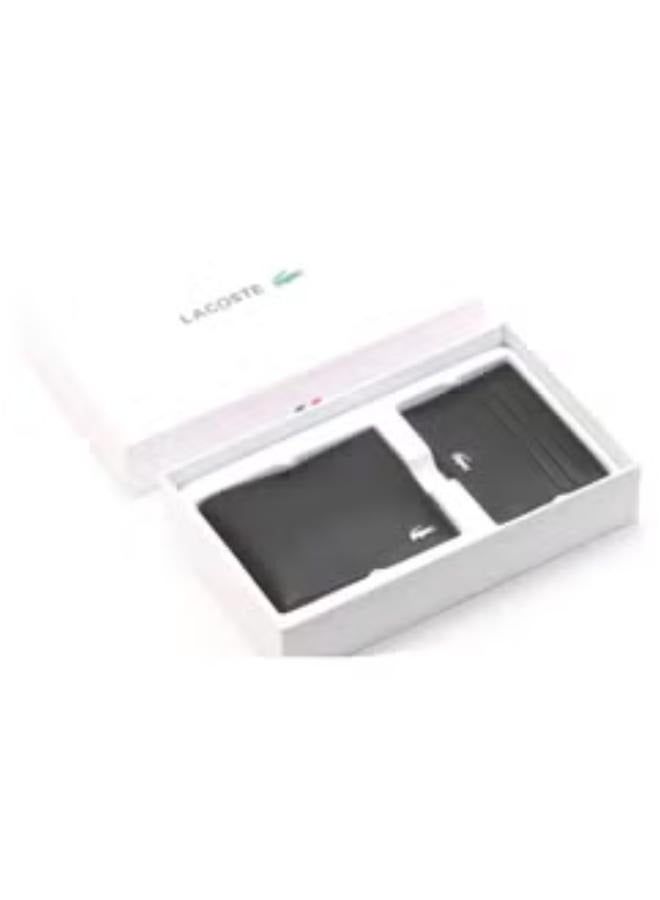 لاكوست مجموعة محافظ رجالية من لاكوست - محفظة، حافظة بطاقات - أسود - Image 1