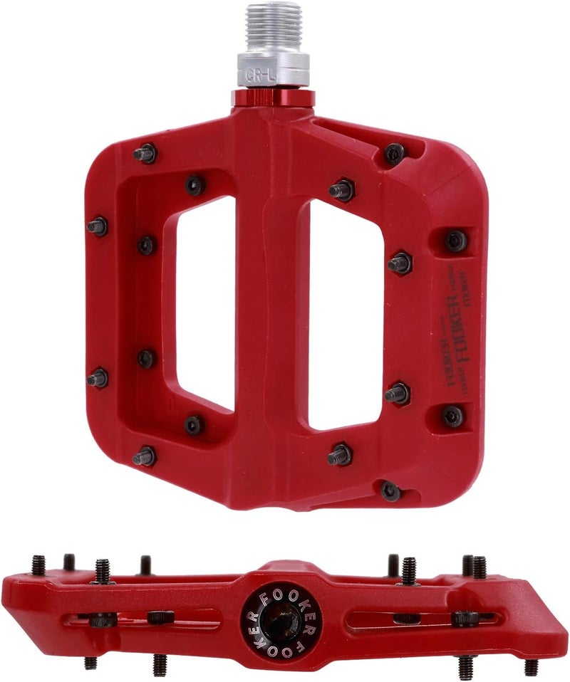 FOOKER MTB Pedals Mountain Bike Pedals 3 Bearing Non-Slip Lightweight Nylon Fiber Bicycle Platform Pedals for BMX MTB 9/16" - Image 4
