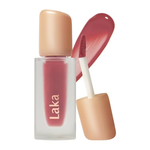Laka Fruity Glam Tint 45g015oz Glowing Lip Stain with Wide Color Spectrum Hydrating Lightweight Texture Buildable Color NonSticky Vegan KBeauty 122 Rosyrose - Image 1