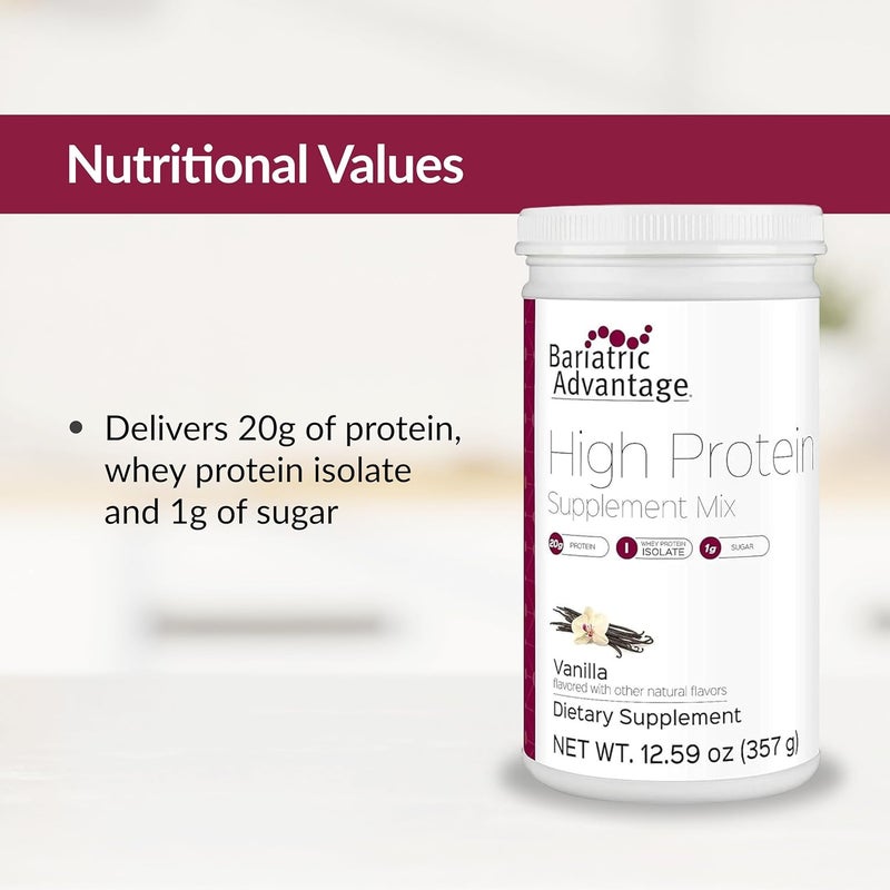 Bariatric Advantage مزيج مكملات البروتين العالي من بارياتريك أدفانتج  مسحوق بروتين بارياتريك  20 جرام بروتين  للمرضى قبل وبعد جراحة البارياتريك  مع الحديد والكالسيوم  أكثر  14 حصة  فانيليا - Image 5