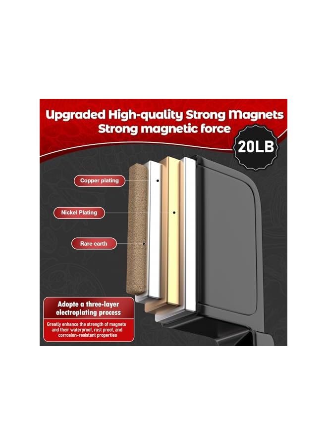 PROMASS 3 Pcs Magnetic Grill Hooks, Magnet Hooks for Traeger Grills, Heavy Duty Magnetic Tool Holders Compatible with Pellet Smokers for Hanging Barbecue Tools, Kitchen, Refrigerator - Image 2