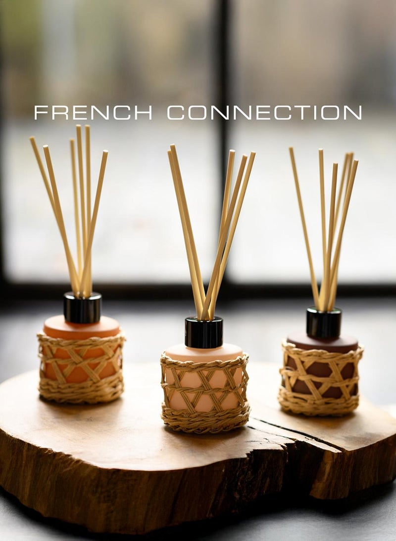 French Connection Woven Detail Trio of Reed Diffuser Gift Set 3 X 50ML - Image 2