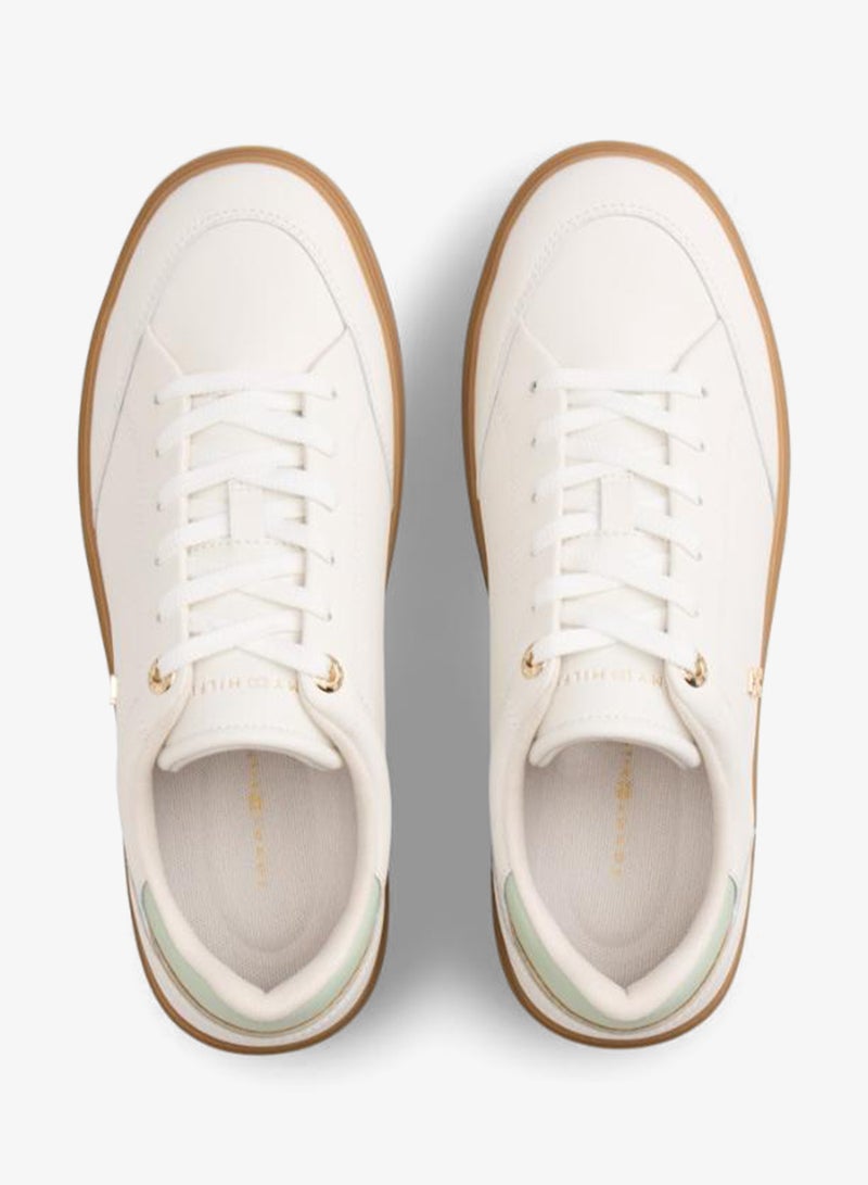 TOMMY HILFIGER Monogram Leather Trainers - Image 5