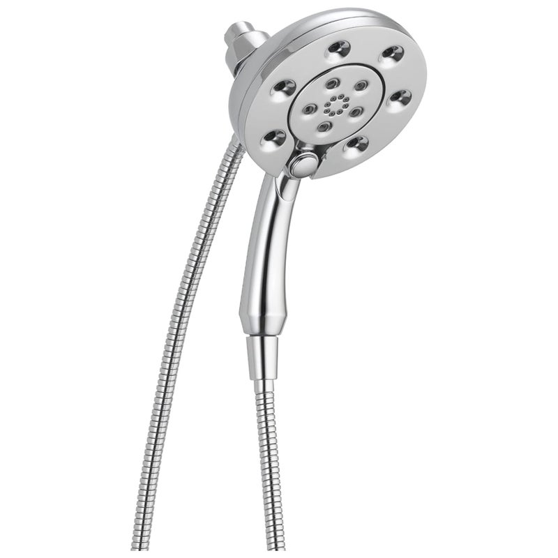 Delta Delta Faucet 4Spray Setting In2ition 2in1 Showerhead with Handshower I Overhead and Handheld Shower I H2Okinetic Shower head for Bathroom with Hose I 10 Year Warranty I Lumicoat Chrome 58472PR  - Image 1