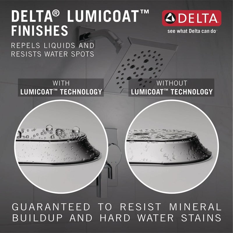 Delta Delta Faucet 4Spray Setting In2ition 2in1 Showerhead with Handshower I Overhead and Handheld Shower I H2Okinetic Shower head for Bathroom with Hose I 10 Year Warranty I Lumicoat Chrome 58472PR  - Image 3