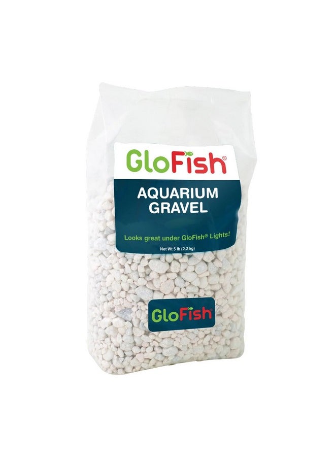 جلو فيش حصى حوض أسماك GloFish، وزن 5 أرطال، لون أبيض، يُكمل أحواض GloFish (29022)  - Image 1