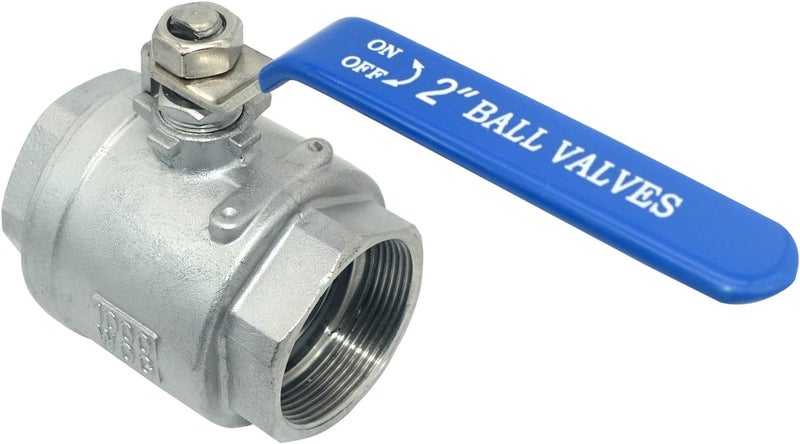 DAN SPEED 2" NPT Female 316 Stainless Steel Full Port Ball Valve Vinyl Handle WOG1000 - Image 2