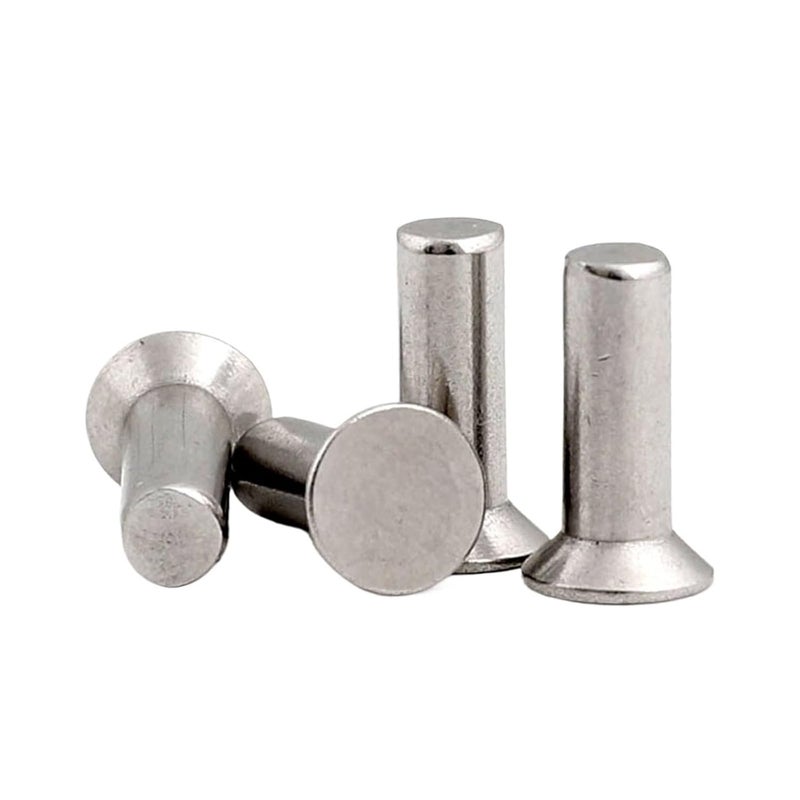 Solid Rivet 5/100pcs Solid Aluminum Flat Countersunk Head Punch Self-plugging Rivet(10pcs M6,14mm) - Image 1
