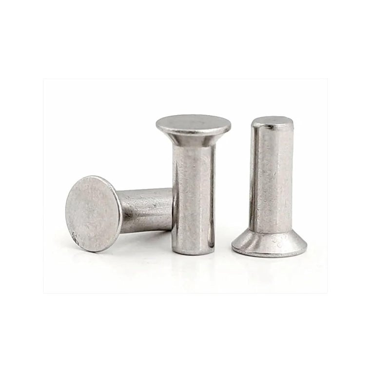 Solid Rivet 5/100pcs Solid Aluminum Flat Countersunk Head Punch Self-plugging Rivet(10pcs M6,14mm) - Image 4