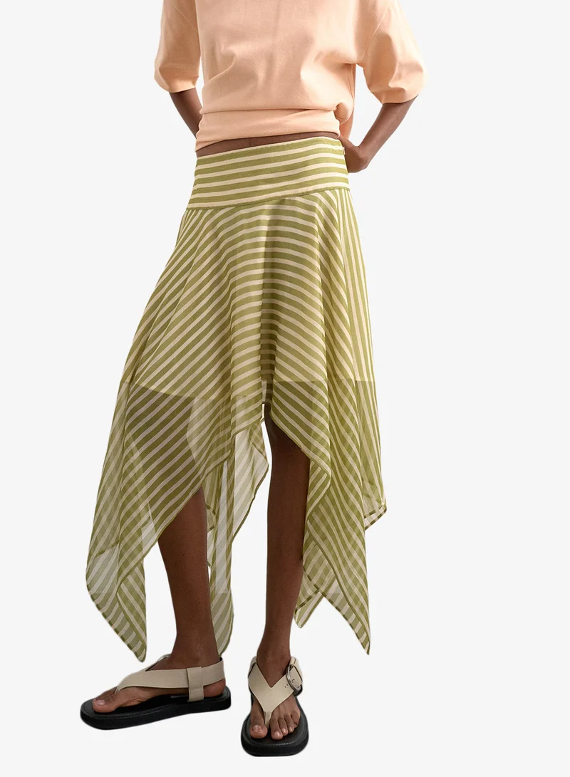 Topshop Hanky Hem Mini Skirt Woven