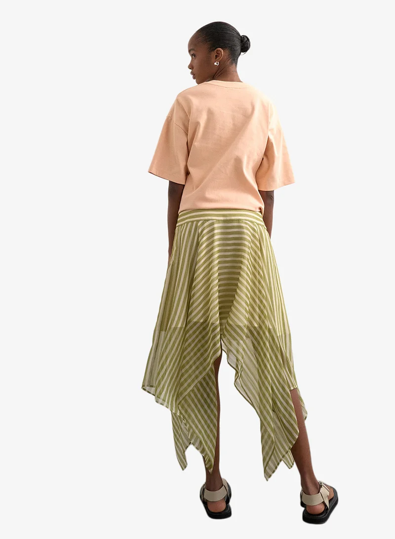 Topshop Hanky Hem Mini Skirt Woven